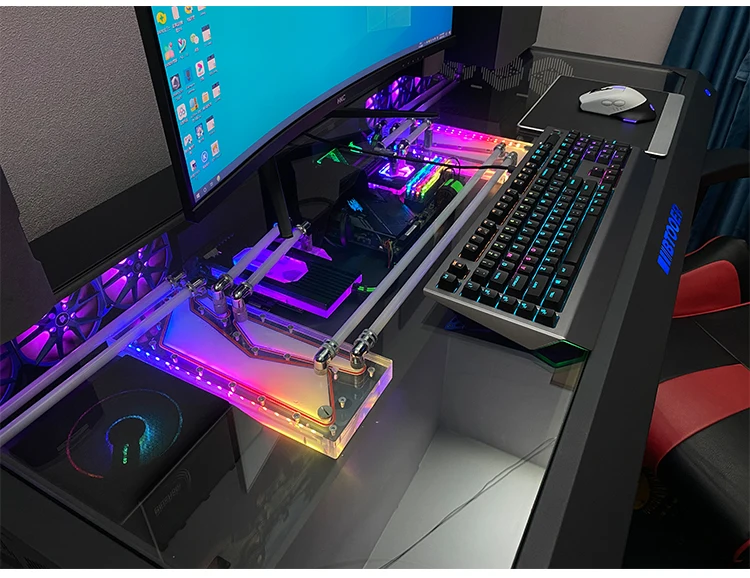 Компьютерный корпус Встроенный Прозрачный большой корпус Встроенный стол высококлассный классный игровой стол особой формы для научной фантастики