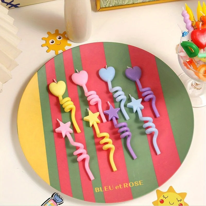 Heart Shaped Birthday Celebration Candles Party Favors for Wedding Easter or Home Decoration Perfect Souvenir