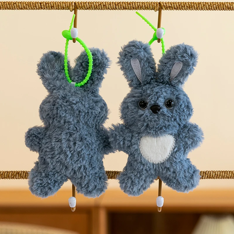 Hot Custom Plush Keychain Toy rabbit Stuffed Light Keychain for Bag Charm Accessories Milk Tea Coffee Cups plush Keychain