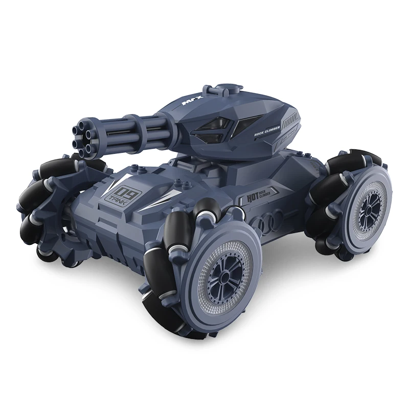New Super armored military all-terrain vehicle water bomb spray light watch gesture remote control car Rc tracked tank