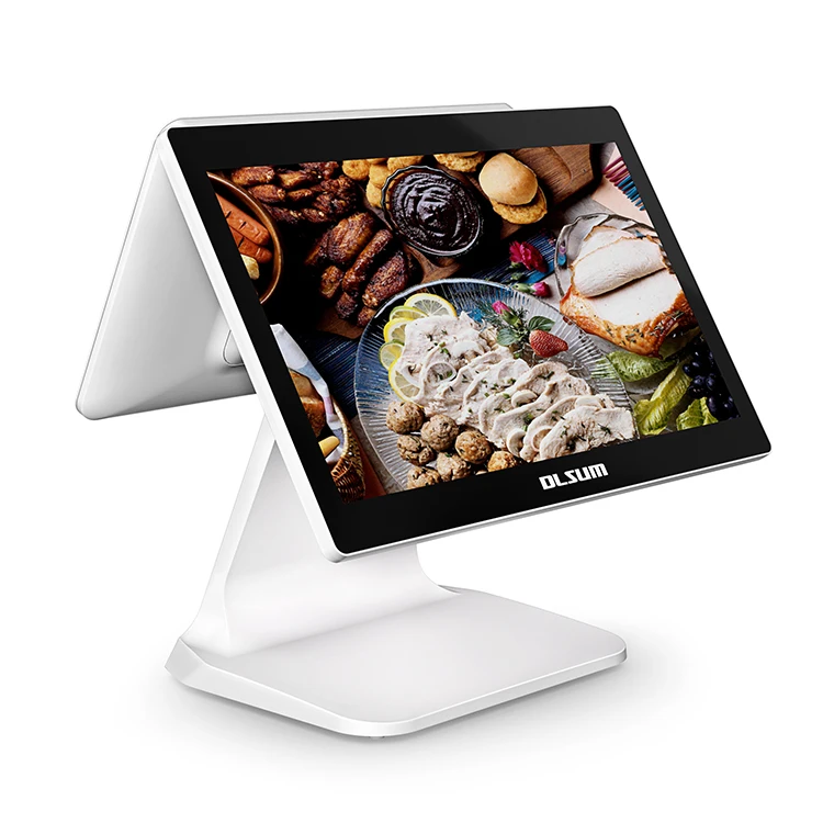 Windows touch screen pos cash register dual screen offline pos systems