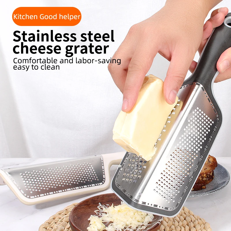 Factory whole sale manual stainless steel cheese grater vegetable grater with two side for kitchen