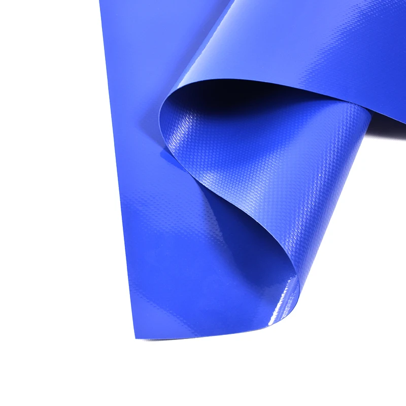 610gsm popular Blue Color Cold Resistant Waterproof PVC Fabric Tarpaulin Roll Materials for Truck Cover