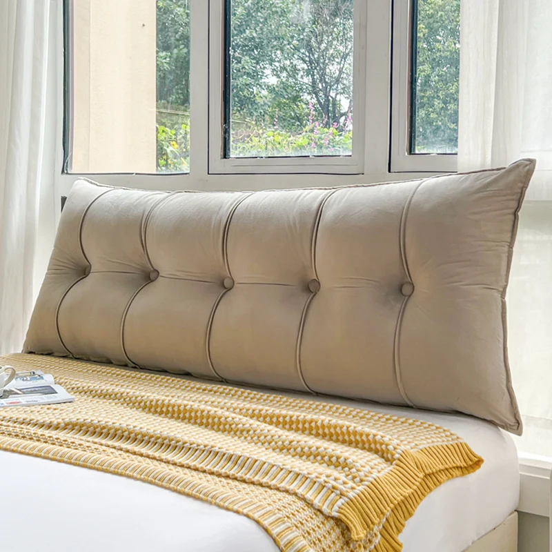 Solid Color 2024 new Dutch velvet headboard cushion coffee color Pillow Case