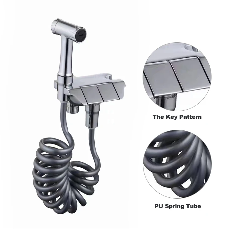 Brass Hand Hold Sprayer Hot Cold Mixer Bidet Seat Toilet Attachment Shattaf Shower Head Bidet Sprayer