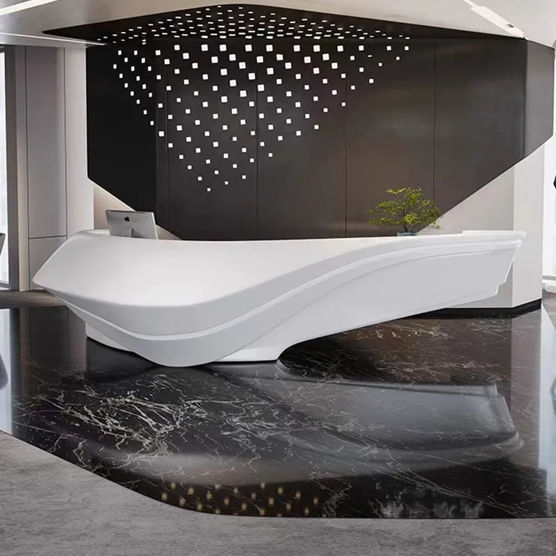 law firm 120 inch parametric library kindergarten modern office reception desk service desk cashier beauty salon bar