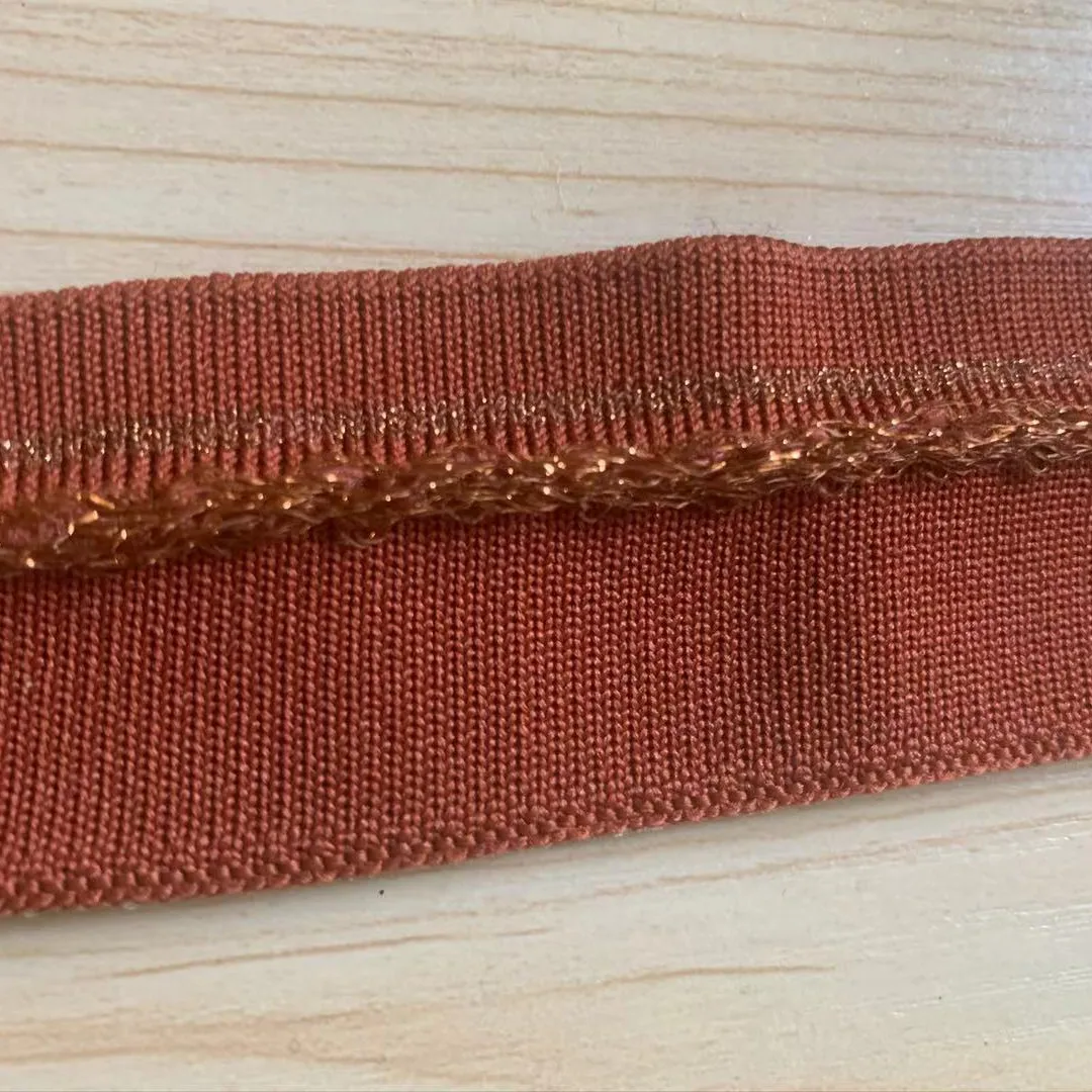 Customized lurex jacquard rib for cuffs rib knit machin manufactur