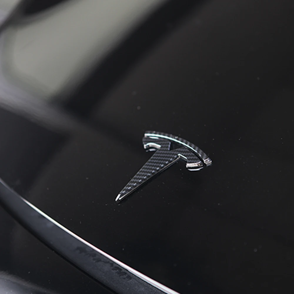 Carbon Fiber Car Decoration Custom Car Logo Sticker For Tesla Model 3