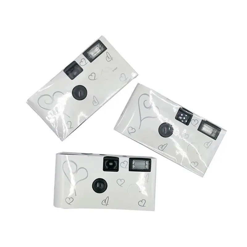 Single use wholesale Custom print sleeve 35mm Disposable Film Camera with 12/18/27color kodak film