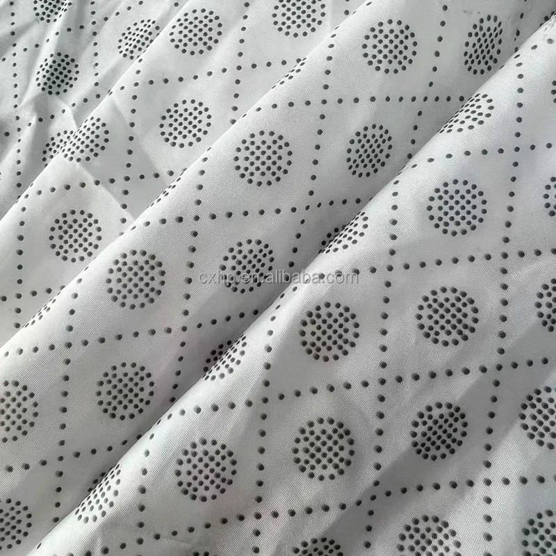 Cheap price 70gsm tropical dot polyester nonslip fabric for mattress home textile