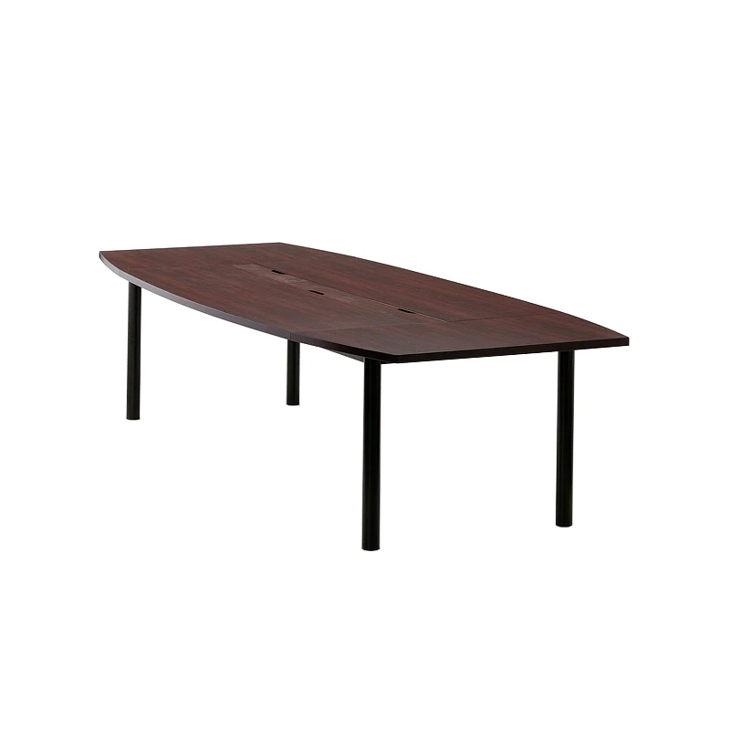
Chinese manufacturer office furniture modern wooden tabletop steel leg meeting desk conference table 