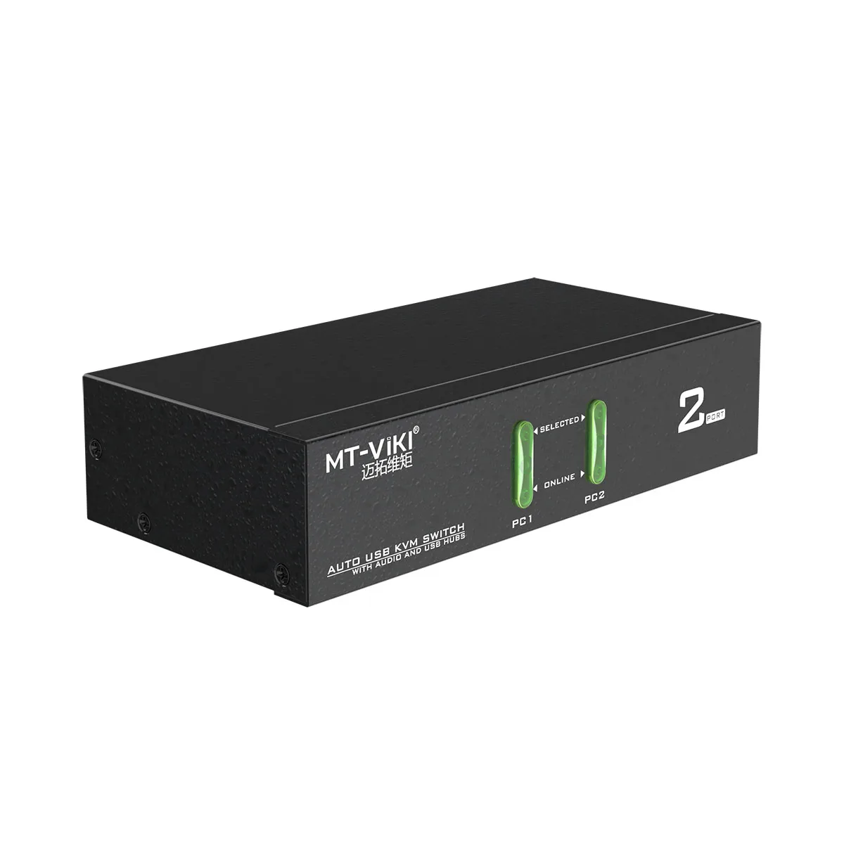 KVM Switch Mt-Viki 1920*1440 Auto 2 Port Audio Stereo Usb Kvm Switch Vga With Mike And Usb Hub Port