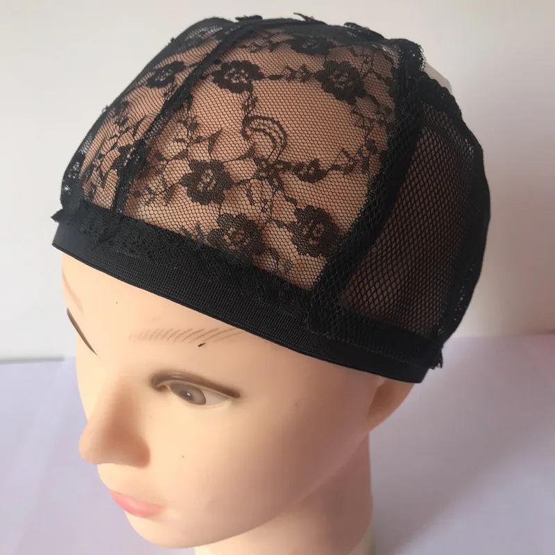 Base Black elastic mesh Wig net Adjustable breathable jew lace wig nets for making wigs