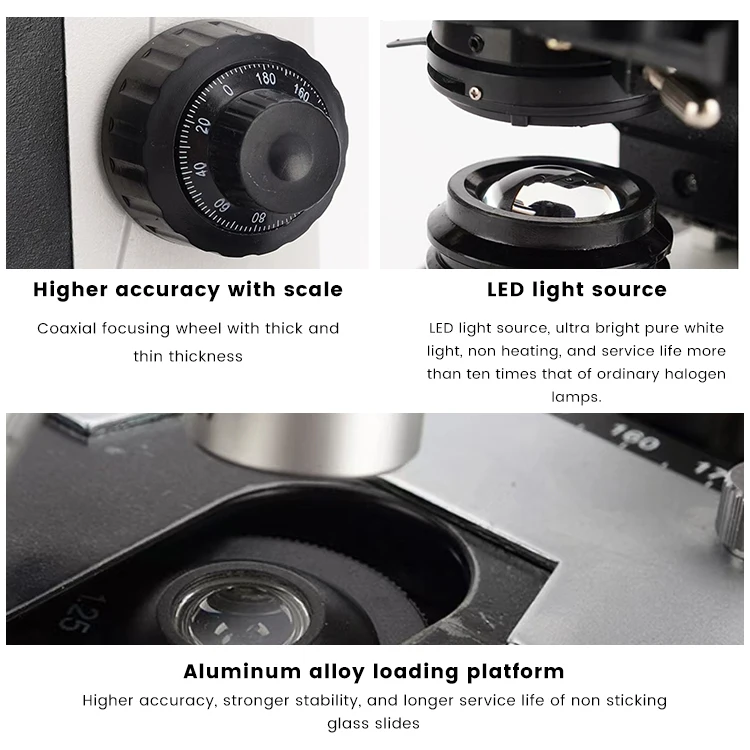 Clinical Binocular Optical LED Insect Biology Blood Microscope Laboratory Biological Video HD Digital Camera Microscope for Lab