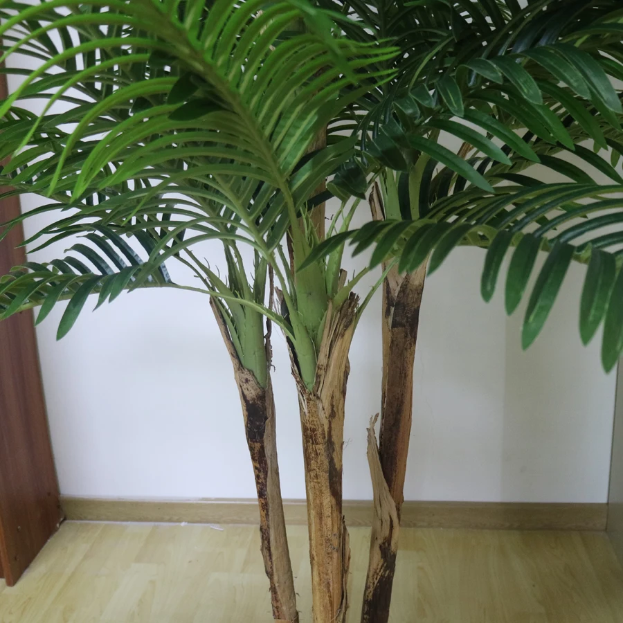 
Good quality potted 4 trunks grouping artificial areca palm tree 