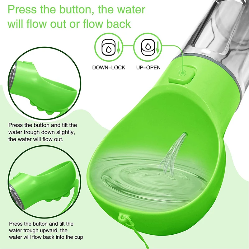  Outdoor Leak Proof Food Grade Travel Drinking Feeding Portable Pet Dog Water
