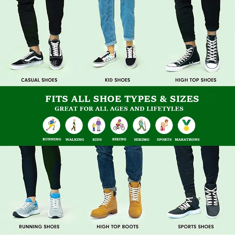 No Tie Twist Lock System Shoe Laces Color Metal Capsule Buttons Shoelaces with Lock 8mm