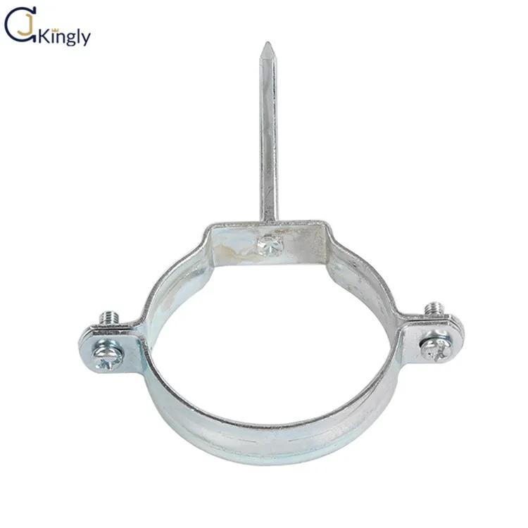 1Inch DN25 hammer-in pin clamp Heavy Duty Welded Nail Wall Mount Pipe Clamp for gas and water pipe
