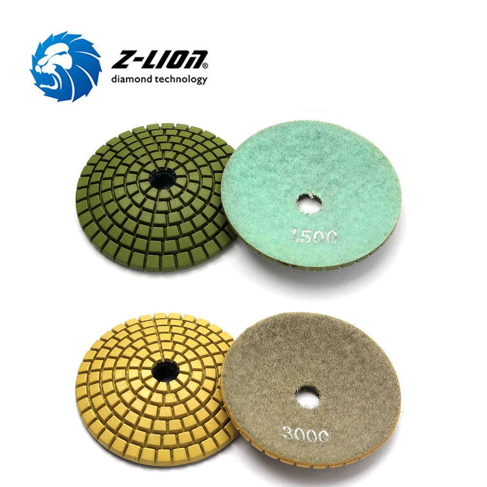 Z Lion 100mm convex diamond polishing pad for stone
