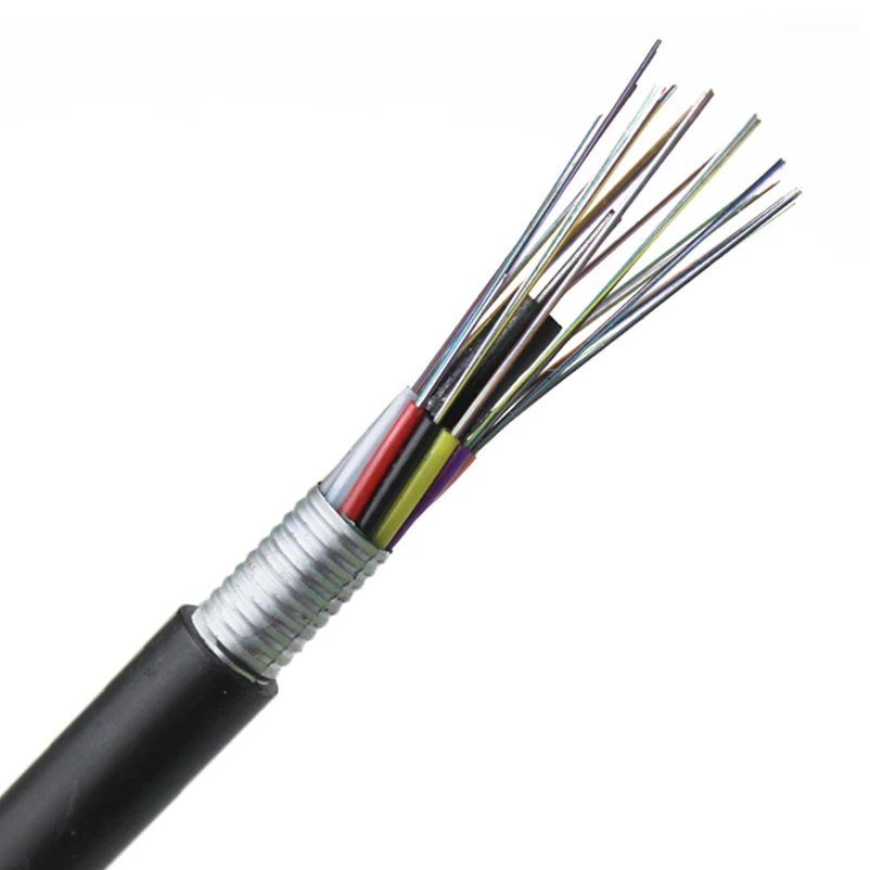 Outdoor Duct Aerial GYTS GYTA  4 6 8 12 24 36 48 72 96 144 288 Core G652D SM Armored Cable Optical Fiber