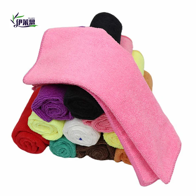 Customized Size Weight Yellow Absorbent Washable Dish Clothes Microfiber Kitchen Micro Fiber Towel Car Cleaning Microfiber Towel