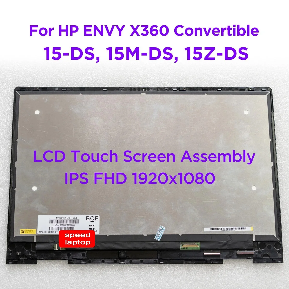 15.6 LCD Touch Screen Digitizer Assembly For HP ENVY X360 15-DS 15Z-DS000 15M-DS0012DX 15-DS0013NR 15-DS0003CA 0025AU L53868-001
