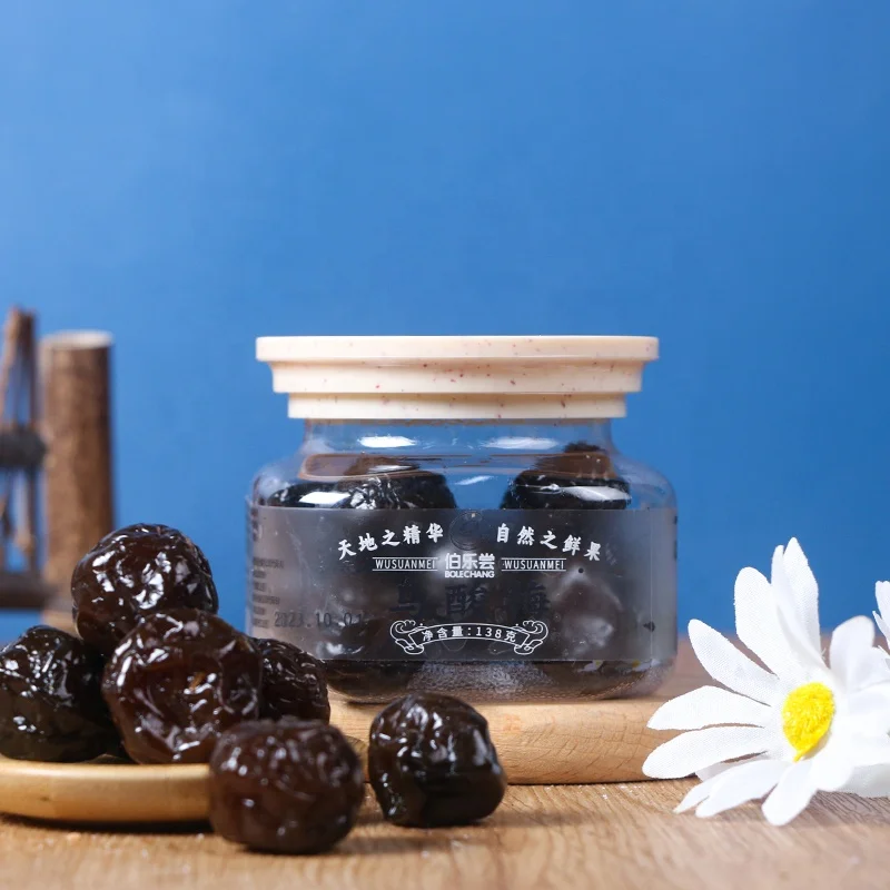 Wholesale cheap 138g Healthy Traditional craft production Sour Sweet Plum Snacks Dried No Additives Natural Fruit Dried Prunes