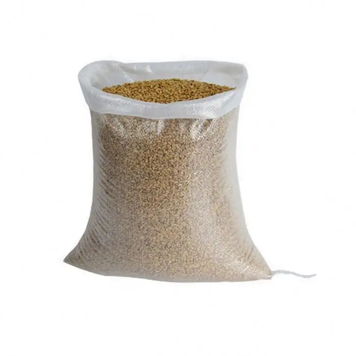 Customized Transparent Colored  Pp Woven Bag For Rice And Flour