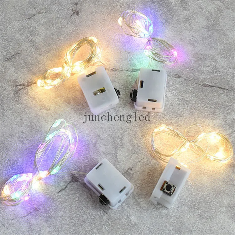 Warm White Fairy Lights Battery Operated 50 LED Mini Waterproof String Lights Silver Wire Firefly Starry Lights