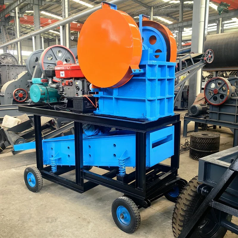 Portable New Stone Crusher Pe 150x250 Mobile Jaw Crusher With Vibrating Screen Listing
