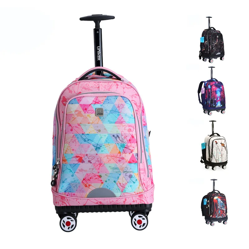 UNIKER Best 4 Wheels Carry On Travel Trolley Bags For College Boys and Girls
