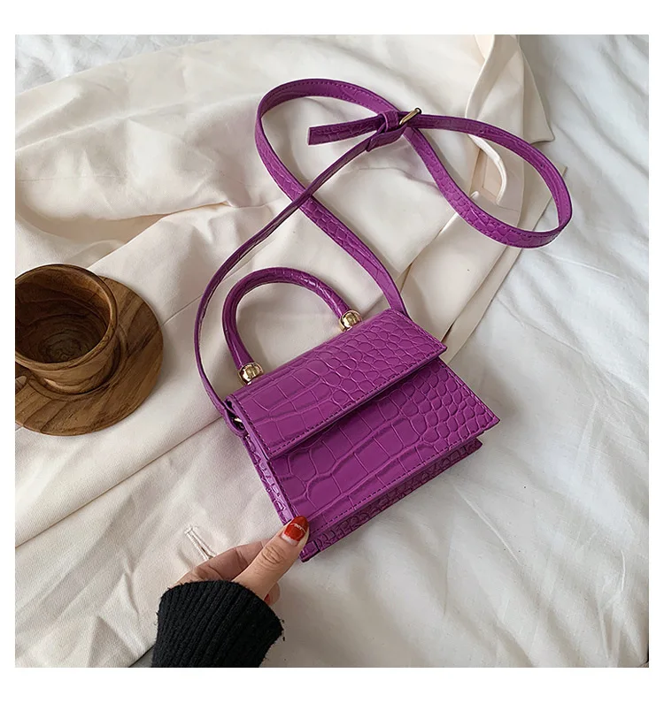 Крокодиловая сумка-тоут дизайнерские мини-сумки через плечо для женщин кожаная сумочка на