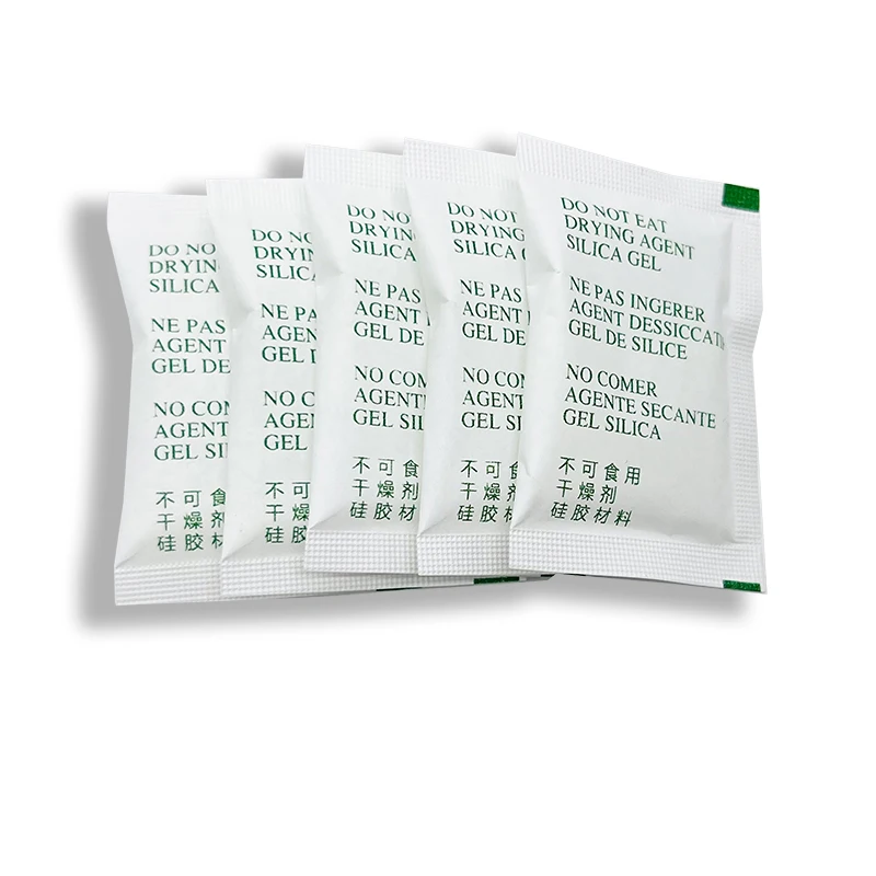 Transparent Particle China White Color Silica Gel Desiccant 5 g silica gel dry packet film