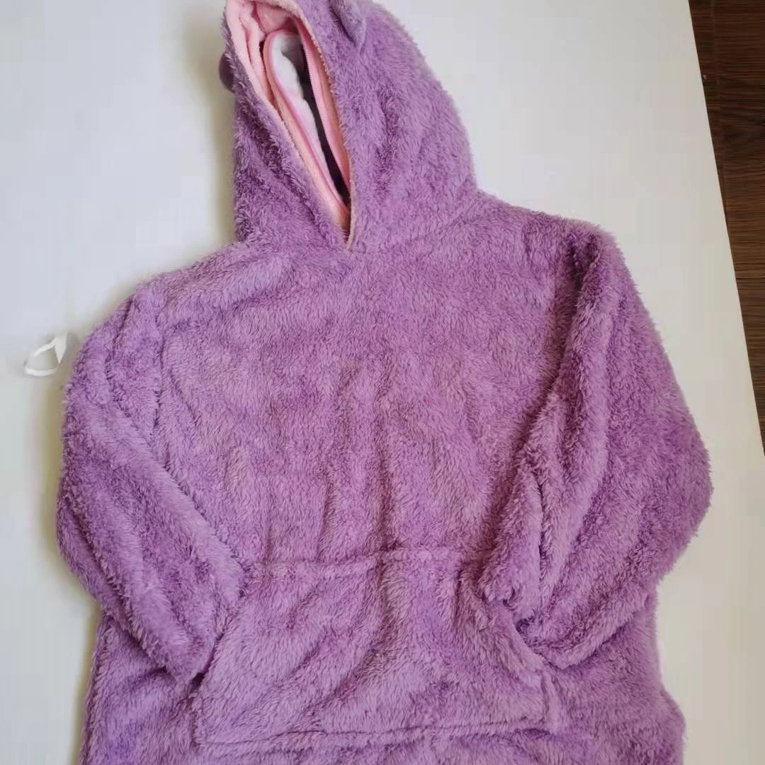 Kids animal  vacuum package children cartoon hoodie warm coat Bathrobe Fleece Pullover sweatshirt sherpa boy &girls