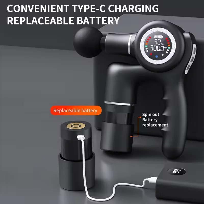 Professional Physiotherapy Massage Gun With Cold And Hot Compress Deep Tissue Muscle Fascia Gun