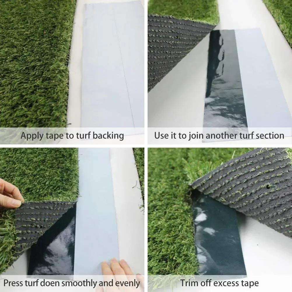 LongTai  Black joint tape non woven fabric tape artificial grass carpet single side seam sealing tape