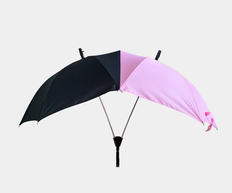 Adults Manual/Semi-Automatic Control Double Shaft Straight Umbrella 8K Mini Twin-Lover Couples Design Logo Plastic Metal Hanging