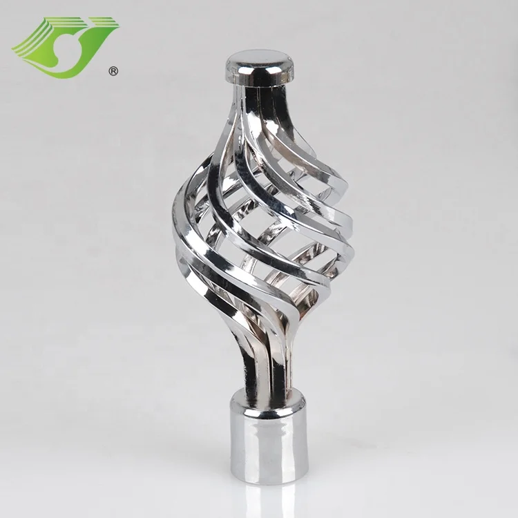 High Quality Fancy Adjustable Twisted End Metal Curtin Rod Curtain Poles Curtain Accessories Tracks & Accessories