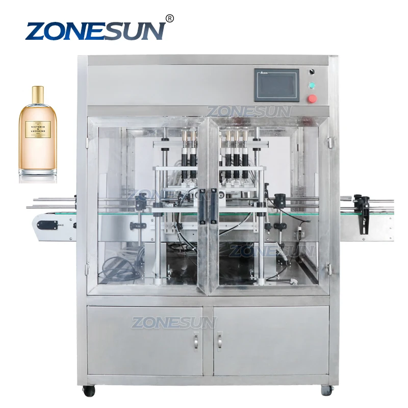 ZONESUN ZS-VTZL8A Automatic Eye Drops Cosmetic Soda Water Beverage Filler Fragrance Vacuum Liquid Bottle Perfume Filling Machine