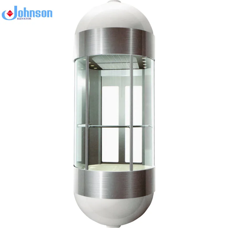 Новые уличные Желтые Дешевые стеклянные лифты, панорамные частные Лифты