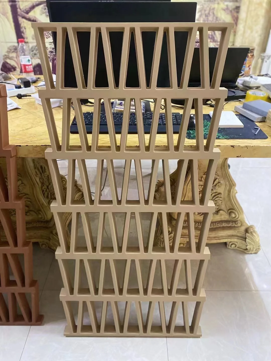 2024 New Design waterproof Polyurethane stone 3d M Shape component wall panels PU artificial stone panel for background