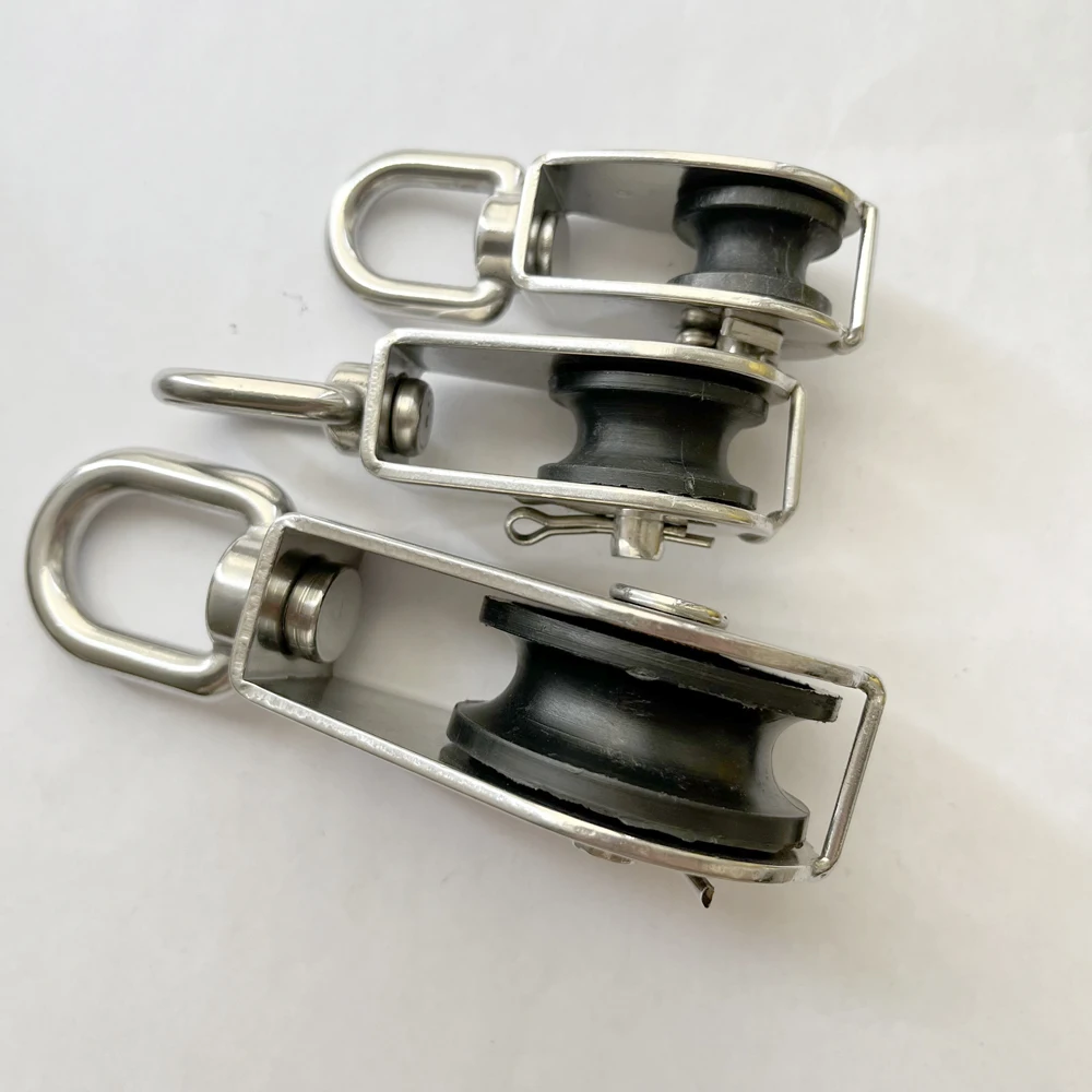 Проволочный Трос из нержавеющей стали, поворотный нейлоновый шкив, одно колесо