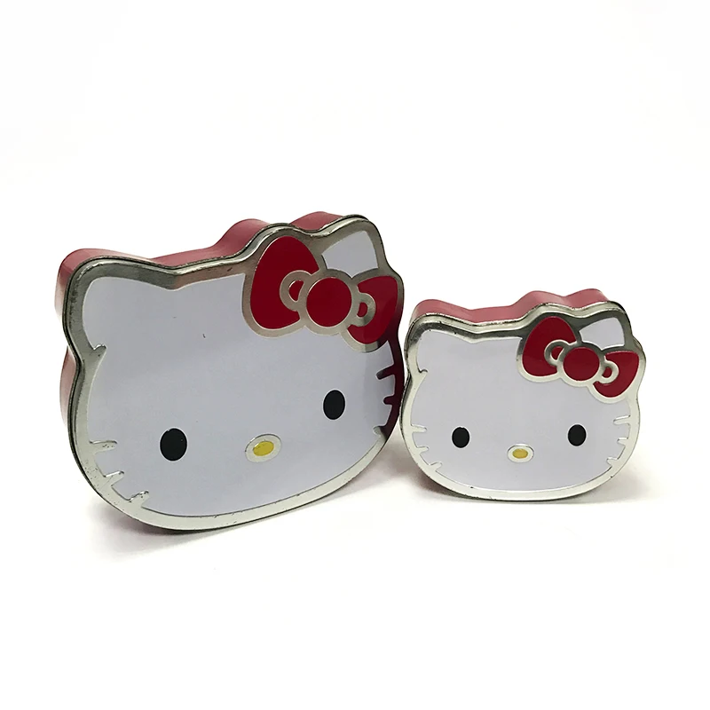 Candy Bulk Empty Cat Shaped Mint Tins Container Wholesale Antique Cookie Biscuit Cake Storage Metal Can Custom Small Plain Food