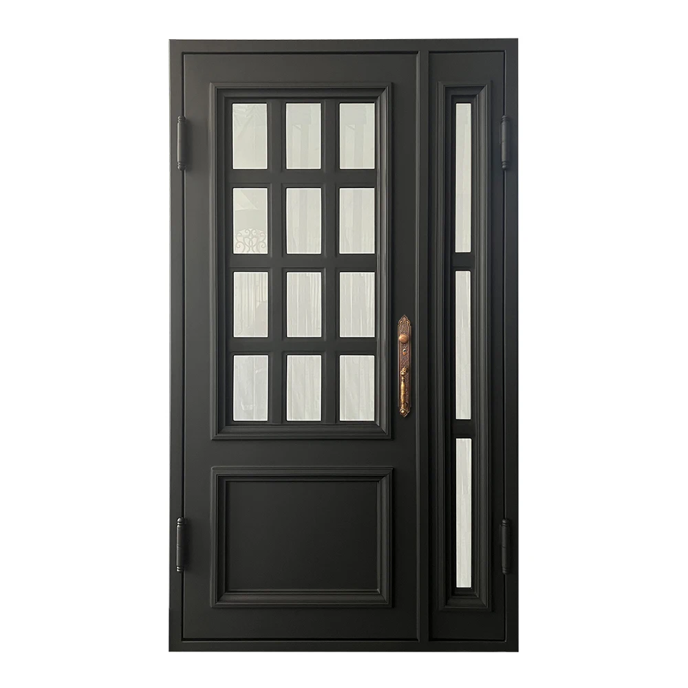 Florence with Steel and Glass Front Double Door Design