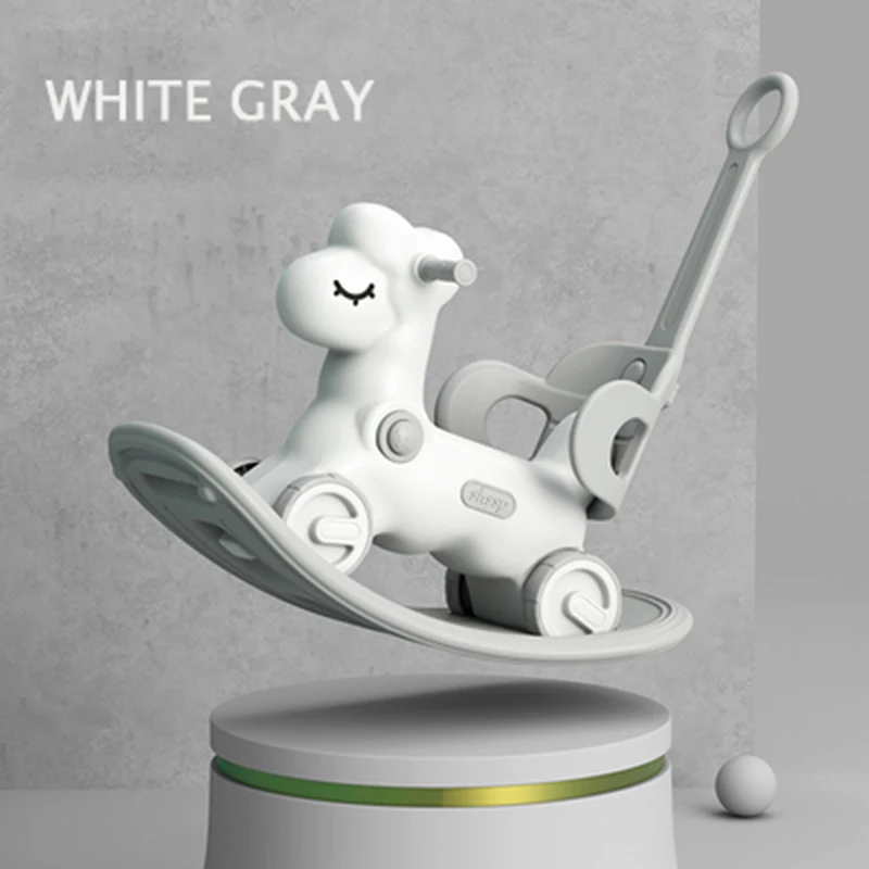 
Детская коляска-ходунок, пластиковая скользящая лошадка-качалка 