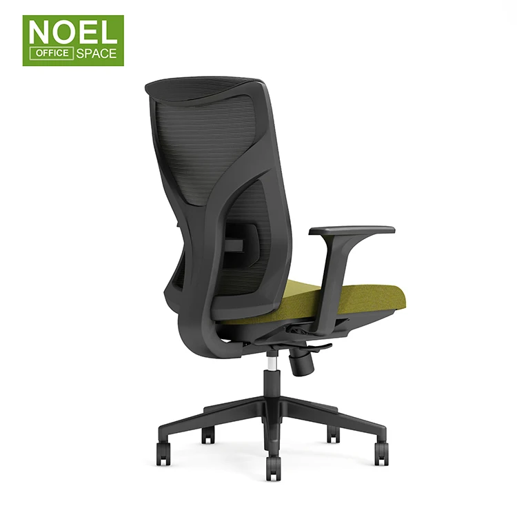 Modern armchair black middle back swivel full mesh staff chair task chair