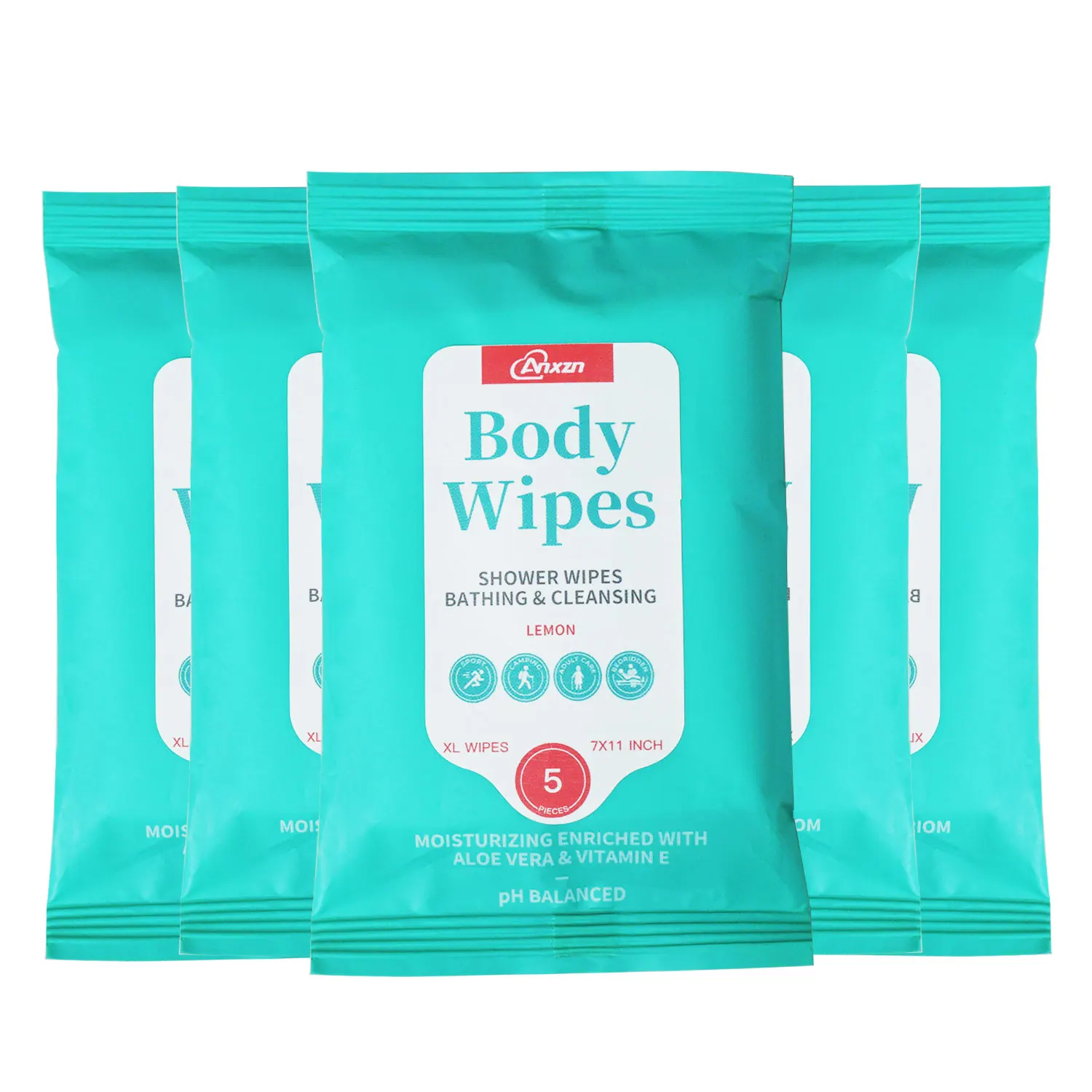 OEM Large Size Rinse Free Fresh Body Wipes Biodegradable Anti-sweat Wipes for Adults Disposable No Rinse  body wipes flushable