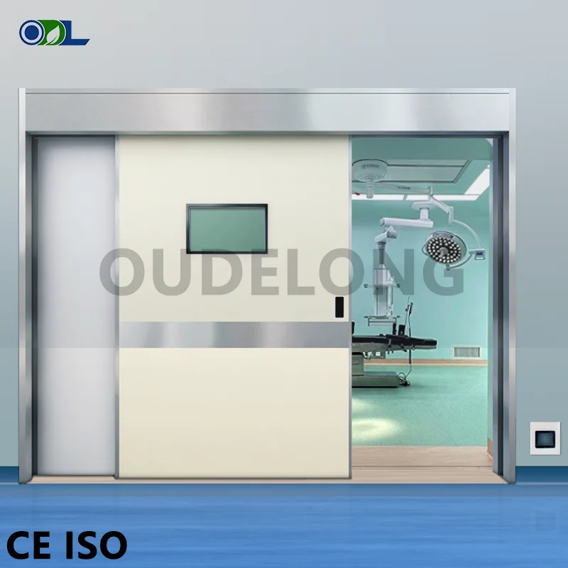 Oudelong CE/ISO Certification Hygienic Aluminum Frame Automatic Closed Clean Room Door for Purify  Workshop