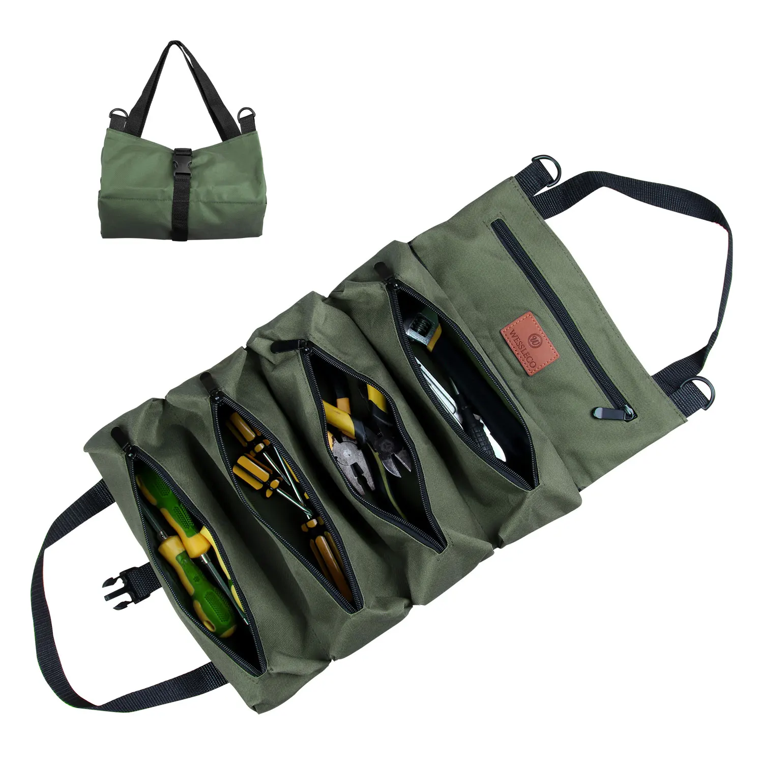
Heavy Duty Custom Tool Bag Carrier Organizer Portable Roll Up Tool Pouch 