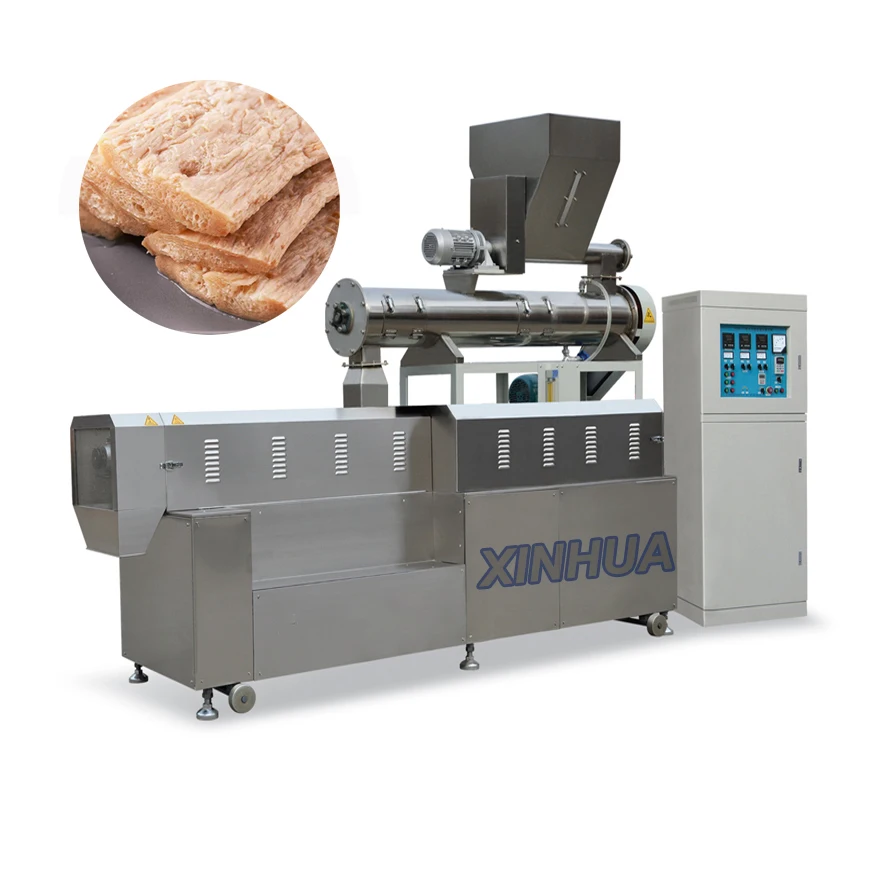 500kg/h High Quality Tvp Soya Granules &amp Soya Nuggets Food Making Machine Production Process